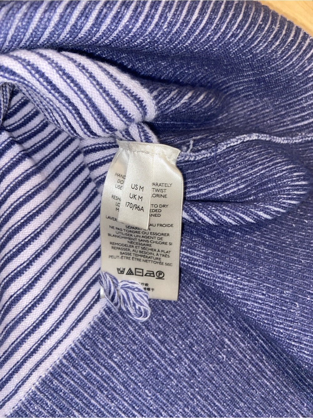 Anthropologie Daily Practice Ribbed Knit Tunic Dress Stripe Indigo Oversized - Picture 9 of 11